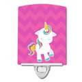 Carolines Treasures Carolines Treasures BB6809CNL Pink Chevron Unicorn Ceramic Night Light BB6809CNL